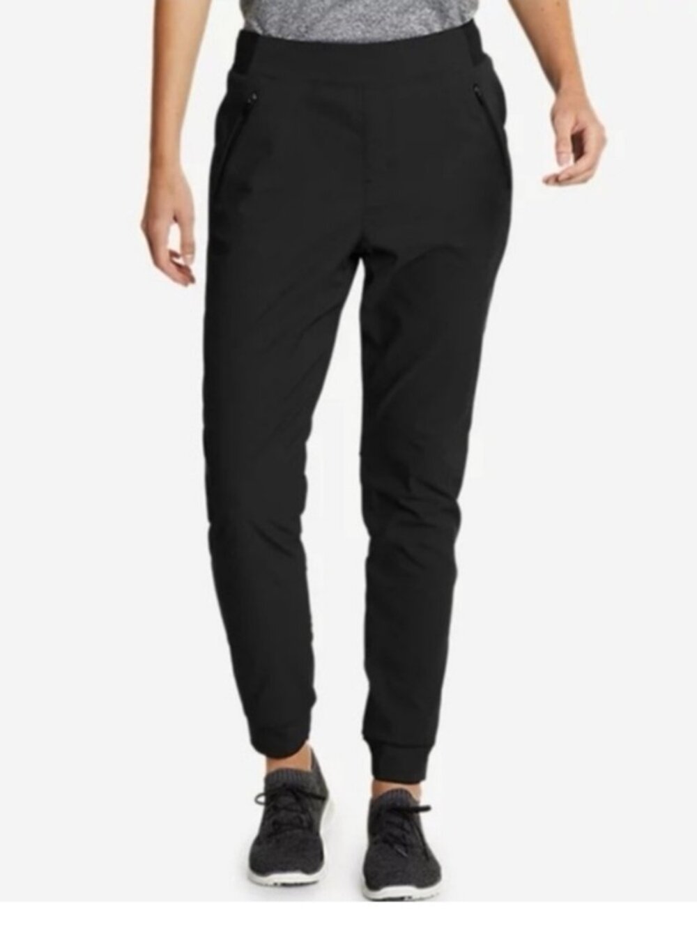 Eddie Bauer first ascent fleece lined pants Black womens size 16 Hiking Outdoor - Picture 1 of 14